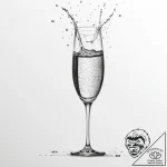 A shot of a glass of champagne, with bubbles… – tattoo sketch (№1754140566_0, 02.08.2025 13:16) — tattoovalue.net