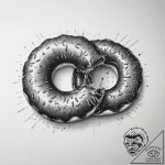 Tattoo sketch two halves of a stylized donut…. – tattoo sketch (№1754141933_0, 02.08.2025 13:38) — tattoovalue.net