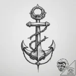 Tattoo design a tiny, symbolic anchor. – tattoo sketch (№1754142906_0, 02.08.2025 13:55) — tattoovalue.net