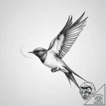 Swallow – tattoo sketch (№1754143295_0, 02.08.2025 14:01) — tattoovalue.net