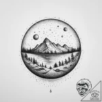 Tattoo sketch a crystal ball with a tiny, per… – tattoo sketch (№1754144865_0, 02.08.2025 14:27) — tattoovalue.net