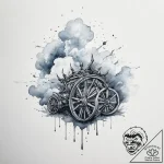 Tattoo design: abstract watercolor depiction… – tattoo sketch (№1754145061_0, 02.08.2025 14:31) — tattoovalue.net