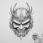 Tattoo sketch a japanese samurai warrior’s he… – tattoo sketch (№1754145454_0, 02.08.2025 14:37) — tattoovalue.net