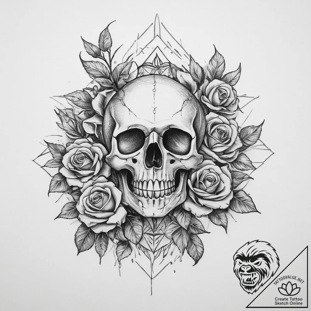 Tattoo design a symbol representing a persona... - tattoo sketch (№1754145649_0, 02.08.2025 14:40) — tattoovalue.net