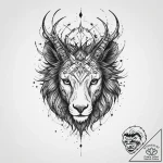Tattoo design a zodiac animal emerging from a… – tattoo sketch (№1754146630_0, 02.08.2025 14:57) — tattoovalue.net