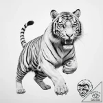 Tattoo design a traditional japanese tiger in… – tattoo sketch (№1754149381_0, 02.08.2025 15:43) — tattoovalue.net