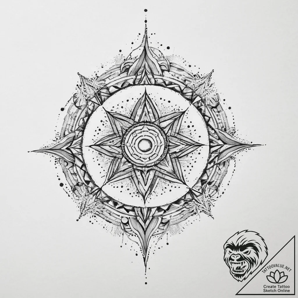 Tattoo design a subtle "force field" protecti... - tattoo sketch (№1754150360_0, 02.08.2025 15:59) — tattoovalue.net