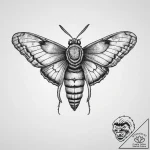 A death’s-head hawkmoth – tattoo sketch (№1754151748_0, 02.08.2025 16:22) — tattoovalue.net