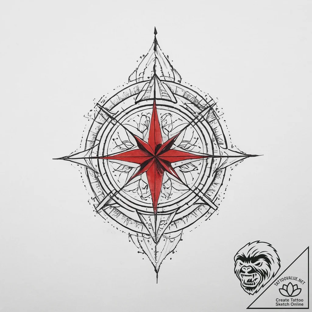 Tattoo sketch coordinates of a significant pl... - tattoo sketch (№1754151943_0, 02.08.2025 16:25) — tattoovalue.net