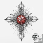 Tattoo sketch a fine line depiction of a crys… – tattoo sketch (№1754152333_0, 02.08.2025 16:32) — tattoovalue.net