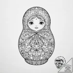 Matryoshka doll (is there, but can be a set),… – tattoo sketch (№1754152723_0, 02.08.2025 16:38) — tattoovalue.net