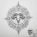 Tattoo sketch the glyph for aries (1st house)… – tattoo sketch (№1754154484_0, 02.08.2025 17:08) — tattoovalue.net