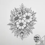 Tattoo sketch a delicate bouquet where each f… – tattoo sketch (№1754154883_0, 02.08.2025 17:14) — tattoovalue.net