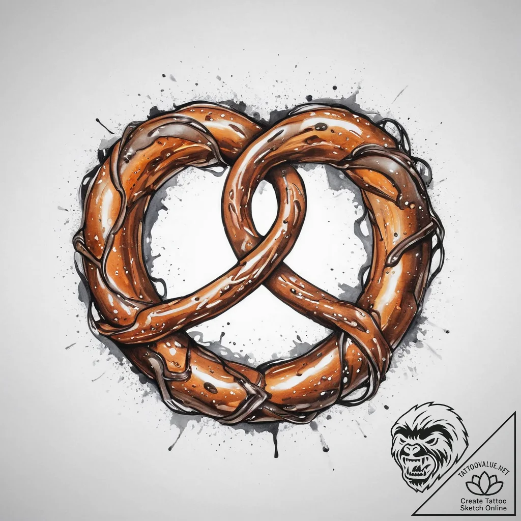 Tattoo design 'pretzel' on one, 'beer' on the... - tattoo sketch (№1754220915_0, 03.08.2025 11:35) — tattoovalue.net