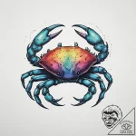 Tattoo design a cancer crab, its shell as a b… – tattoo sketch (№1754221314_0, 03.08.2025 11:41) — tattoovalue.net