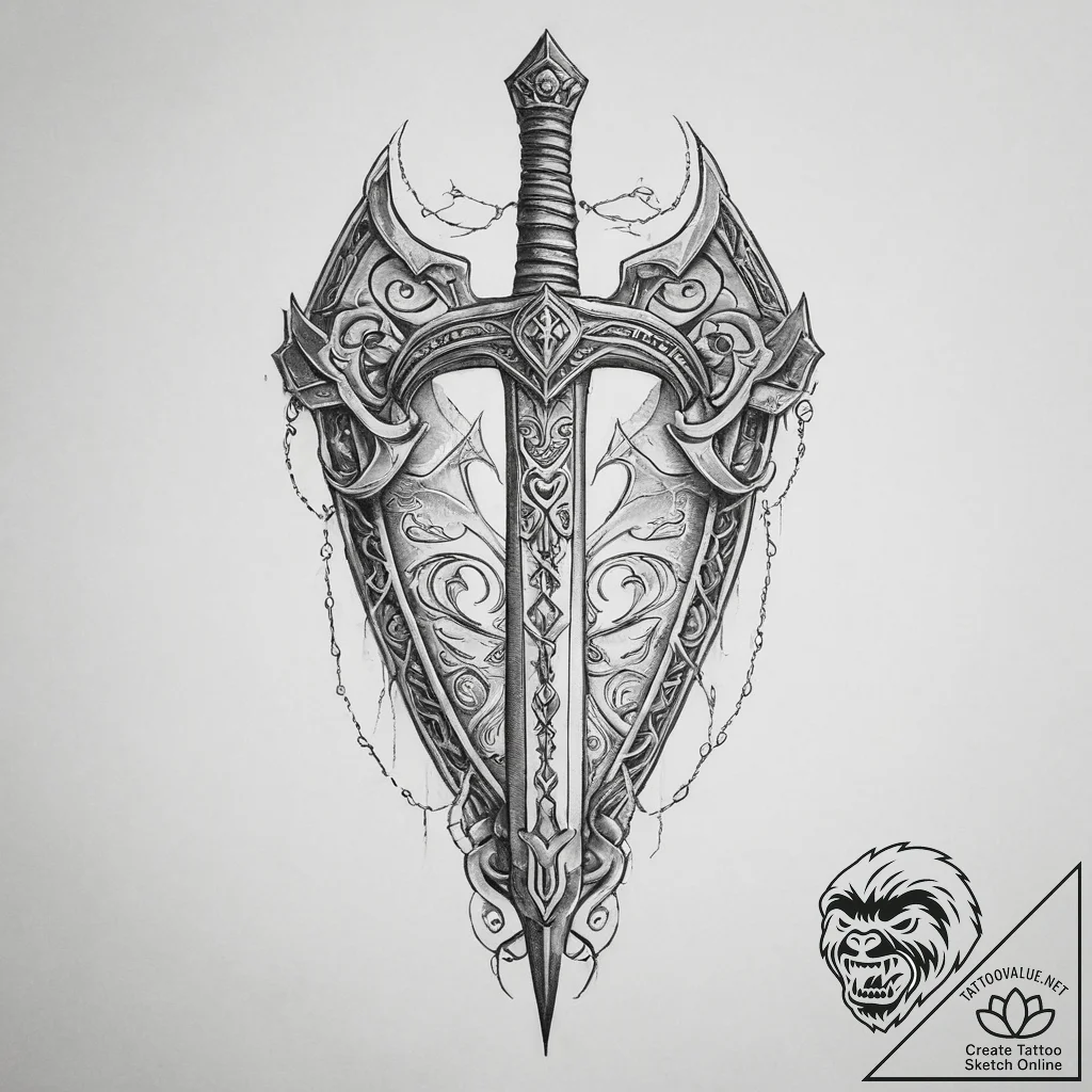 78. tattoo sketch: "sila" rune integrated int... - tattoo sketch (№1754222511_0, 03.08.2025 12:01) — tattoovalue.net