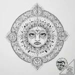 Tattoo design a realistic depiction of an anc… – tattoo sketch (№1754223730_0, 03.08.2025 12:22) — tattoovalue.net