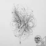 Tattoo design a continuous abstract line that… – tattoo sketch (№1754224132_0, 03.08.2025 12:28) — tattoovalue.net