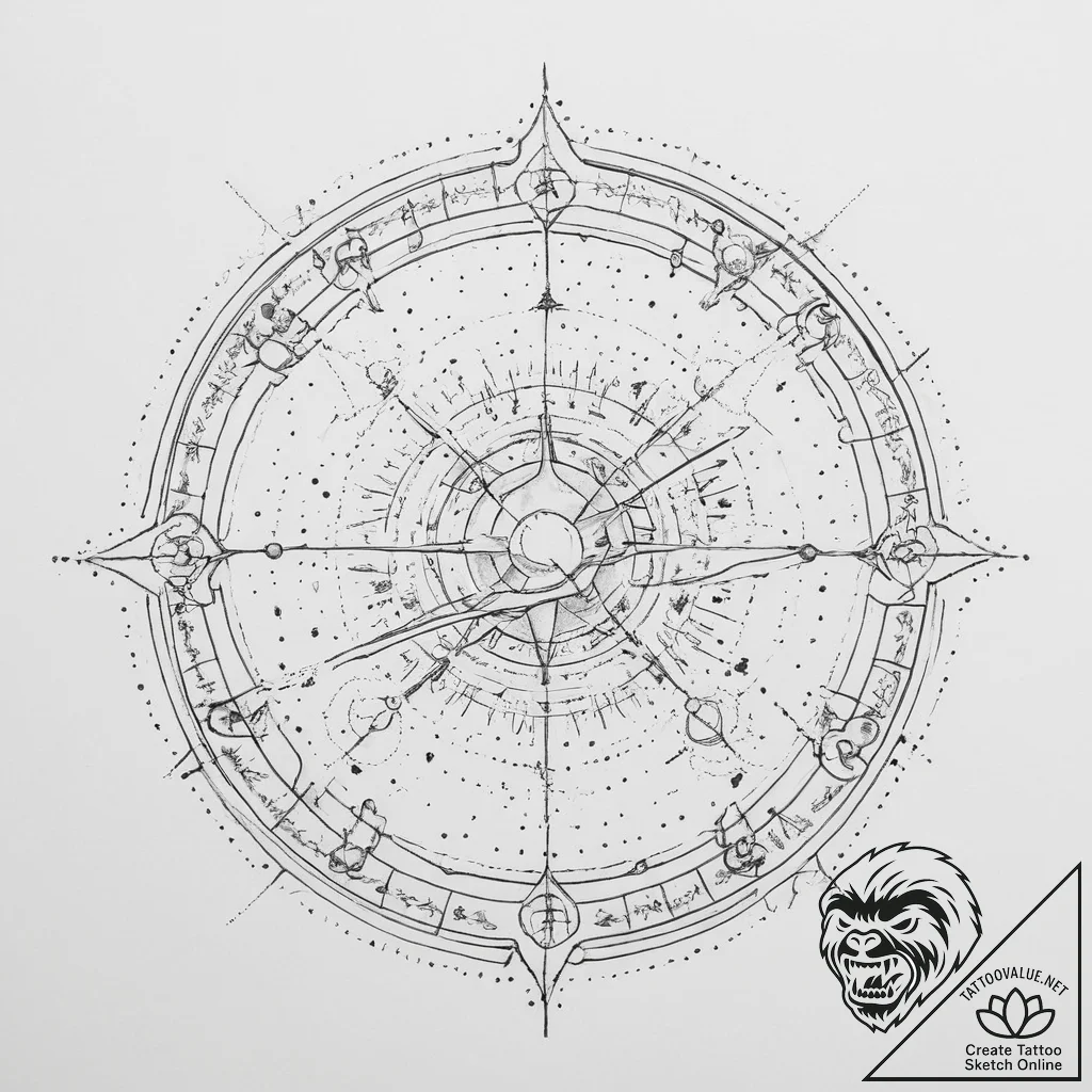 Tattoo sketch a minimalist representation of... - tattoo sketch (№1754224537_0, 03.08.2025 12:35) — tattoovalue.net