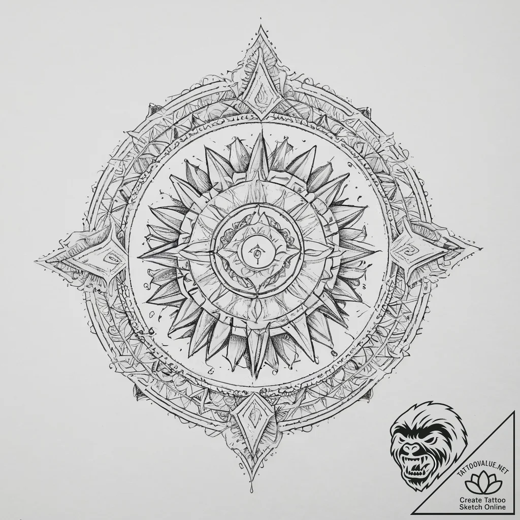 Tattoo sketch a zodiac glyph with its corresp... - tattoo sketch (№1754224949_0, 03.08.2025 12:42) — tattoovalue.net