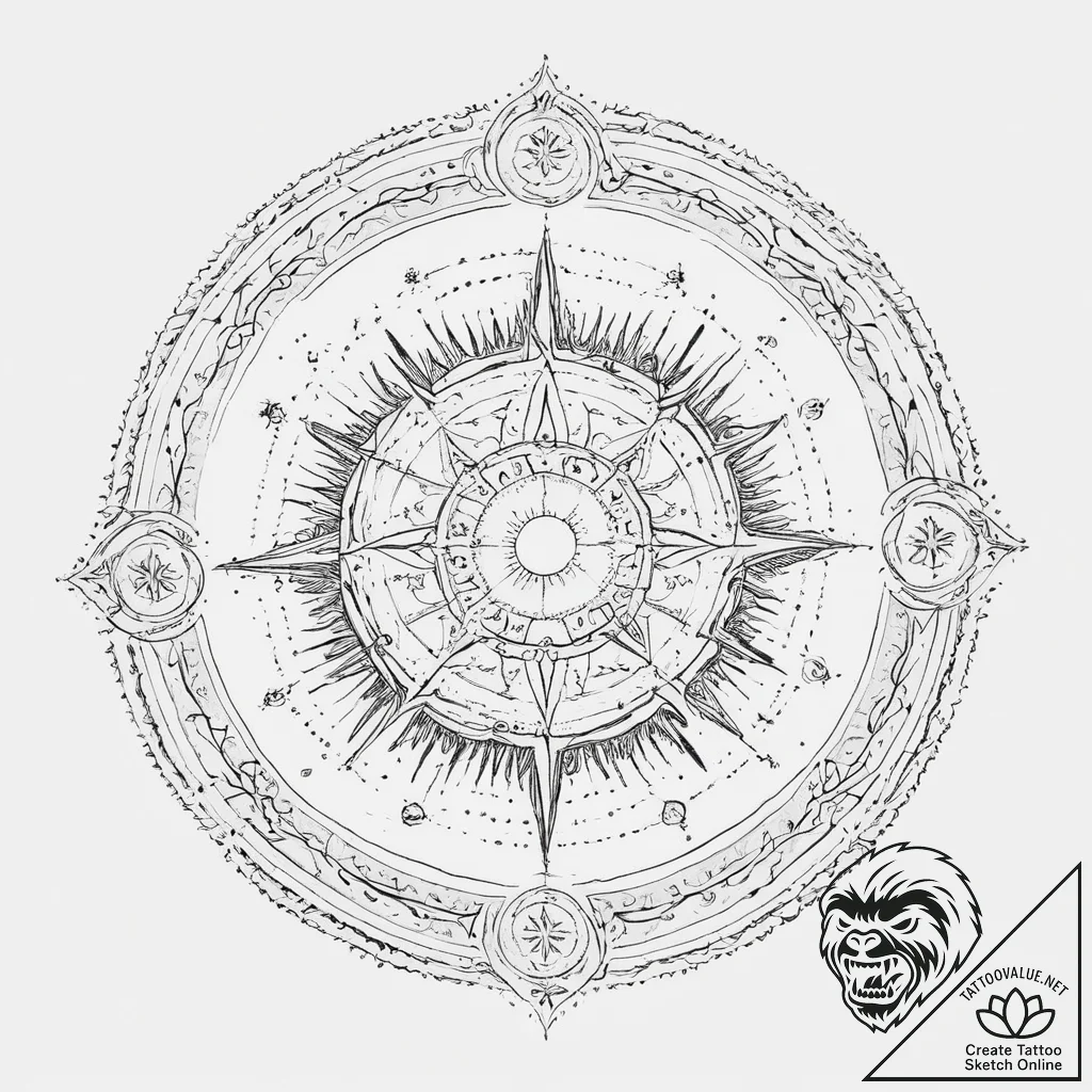 Tattoo sketch a zodiac constellation outlined... - tattoo sketch (№1754225765_0, 03.08.2025 12:56) — tattoovalue.net