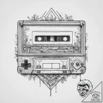 Tattoo sketch a vhs tape of an old console ga… – tattoo sketch (№1754226166_0, 03.08.2025 13:02) — tattoovalue.net