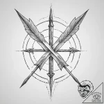 Tattoo sketch sagittarius’s arrow glyph, clea… – tattoo sketch (№1754226567_0, 03.08.2025 13:09) — tattoovalue.net