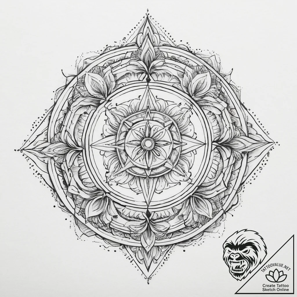 Tattoo sketch a zodiac glyph formed by wisps... - tattoo sketch (№1754226767_0, 03.08.2025 13:12) — tattoovalue.net