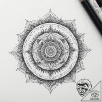 Tattoo sketch a dotwork mandala incorporating… – tattoo sketch (№1754228382_0, 03.08.2025 13:39) — tattoovalue.net