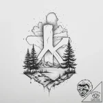 Tattoo design a stylized “afk” text melting i… – tattoo sketch (№1754228786_0, 03.08.2025 13:46) — tattoovalue.net