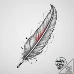 A burning feather, tattoo flash sheet design,… – tattoo sketch (№1754229200_0, 03.08.2025 13:53) — tattoovalue.net