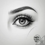 Tattoo design a confident woman’s eye, with l… – tattoo sketch (№1754230221_0, 03.08.2025 14:10) — tattoovalue.net