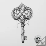 Tattoo sketch a key that also forms an infini… – tattoo sketch (№1754231031_0, 03.08.2025 14:23) — tattoovalue.net