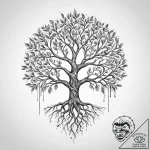 Tattoo sketch a tree of life, stylized with g… – tattoo sketch (№1754231637_0, 03.08.2025 14:33) — tattoovalue.net