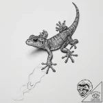 A close-up of a gecko’s foot on a glass surfa… – tattoo sketch (№1754232252_0, 03.08.2025 14:44) — tattoovalue.net
