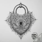 Tattoo sketch an intricate fantasy lock with… – tattoo sketch (№1754232450_0, 03.08.2025 14:47) — tattoovalue.net