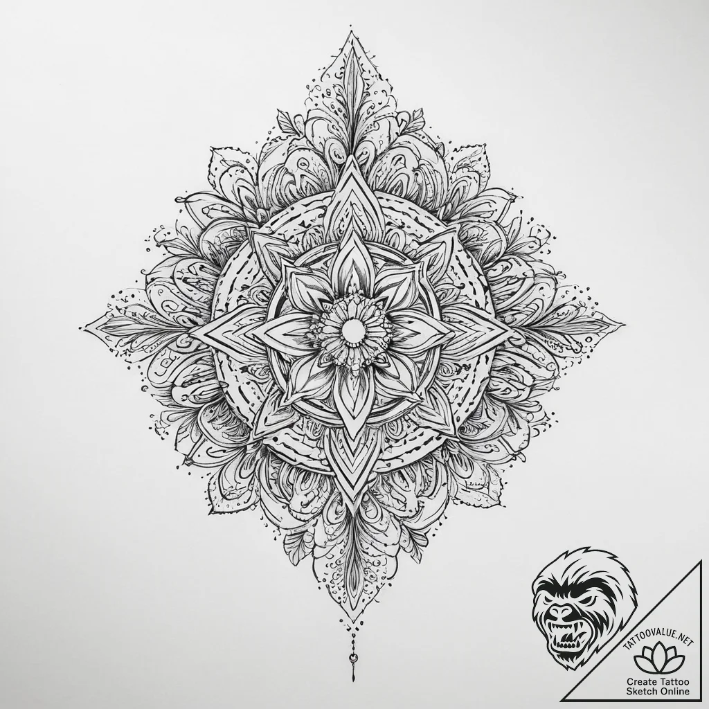 Tattoo design a symbol representing a persona... - tattoo sketch (№1754233877_0, 03.08.2025 15:11) — tattoovalue.net