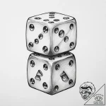Tattoo sketch a single d6 dice with a critica… – tattoo sketch (№1754234099_0, 03.08.2025 15:14) — tattoovalue.net