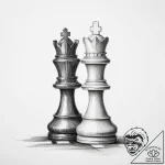 Chess piece (e.g., a knight defeating a pawn) – tattoo sketch (№1754234934_0, 03.08.2025 15:28) — tattoovalue.net