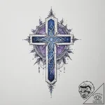 70. tattoo sketch: watercolor “alatyr” rune,… – tattoo sketch (№1754235953_0, 03.08.2025 15:45) — tattoovalue.net
