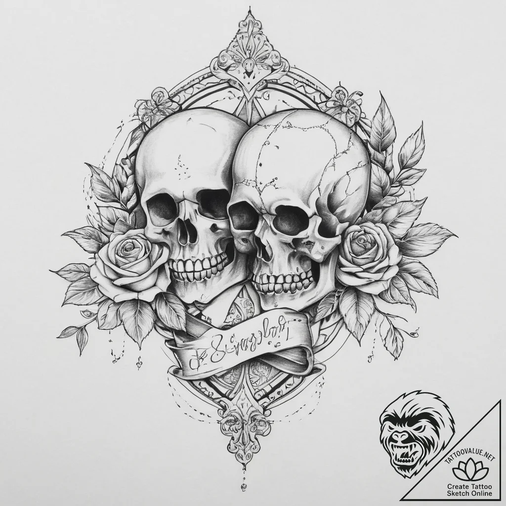Tattoo design a blend of colors symbolizing t... - tattoo sketch (№1754236565_0, 03.08.2025 15:56) — tattoovalue.net