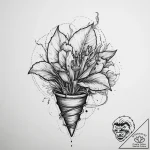 Venus flytrap, tattoo flash sheet design, ske… – tattoo sketch (№1754237192_0, 03.08.2025 16:06) — tattoovalue.net