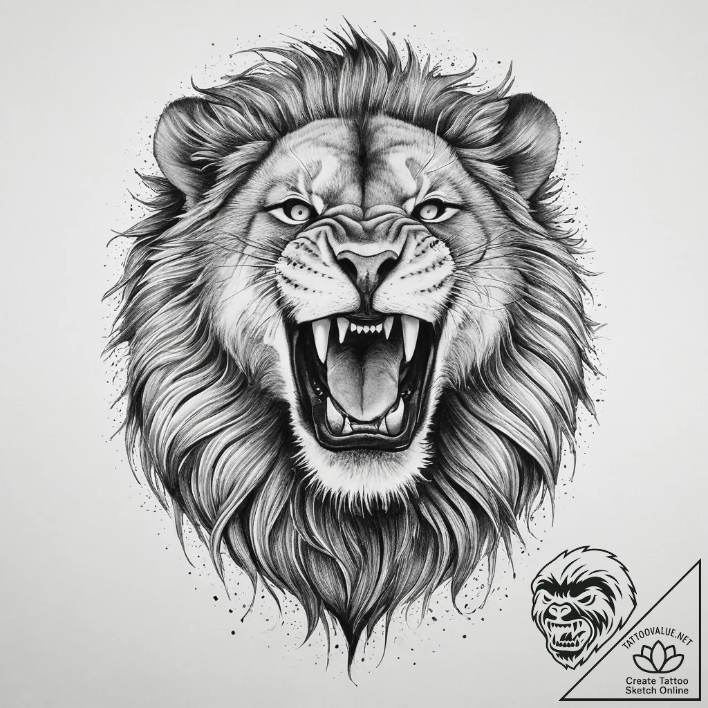 A national geographic style photo of a majest... - tattoo sketch (№1754237609_0, 03.08.2025 16:13) — tattoovalue.net