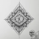 Crystal, tattoo flash sheet design, on a clea… – tattoo sketch (№1754238439_0, 03.08.2025 16:27) — tattoovalue.net