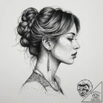 Tattoo sketch a fluid line art piece that sub… – tattoo sketch (№1754241278_0, 03.08.2025 17:14) — tattoovalue.net