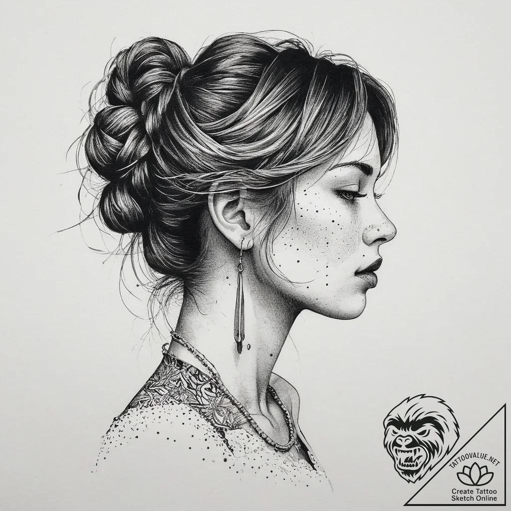 Tattoo sketch a fluid line art piece that sub... - tattoo sketch (№1754241278_0, 03.08.2025 17:14) — tattoovalue.net