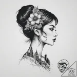 Tattoo design a retro character silhouette ag… – tattoo sketch (№1754242305_0, 03.08.2025 17:31) — tattoovalue.net