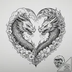 Tattoo sketch two halves of a candy heart wit… – tattoo sketch (№1754242509_0, 03.08.2025 17:35) — tattoovalue.net