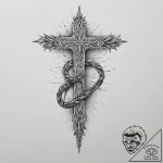 Pike, tattoo line art, detailed cross-hatchin… – tattoo sketch (№1754242714_0, 03.08.2025 17:38) — tattoovalue.net