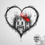 Tattoo sketch a simple house outline with smo… – tattoo sketch (№1754243326_0, 03.08.2025 17:48) — tattoovalue.net